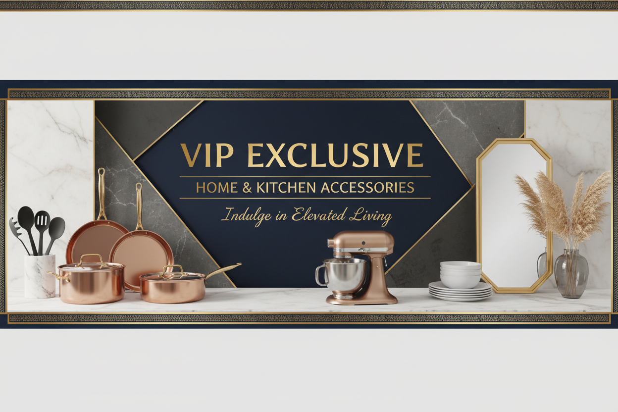 create me a vip good looking banner for Home & Kitchen Accessories